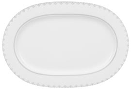 White Lace Small Oval Platter